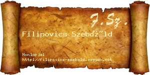 Filipovics Szebáld névjegykártya